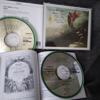 2 CD Box Louis Spohr Faust  Mephistopheles 1852 Version Graf Hugo Bielefeld 1993