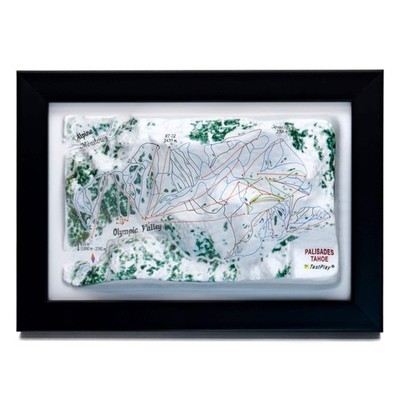 Palisades Tahoe Ski Resort 3D Raised Relief Map