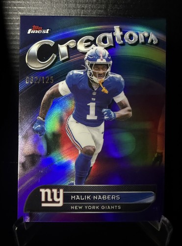 MALIK NABERS 2025 TOPPS FINEST CREATORS PURPLE /125 #CR-22 GIANTS Q5692