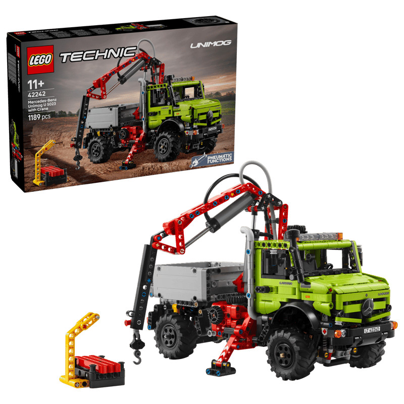 LEGO TECHNIC 42242 MERCEDES BENZ UNIMOG U 5023 WITH CRANE