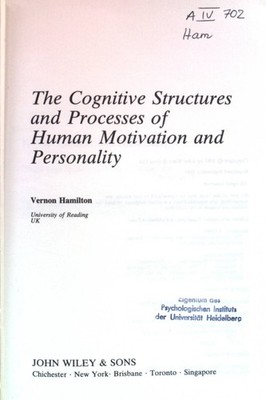 The Cognitive Structures and Processes of Human Motivation and Personality. Hami