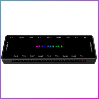 RGB Fan Hub 5V 3Pin ARGB & 12V 4Pin PWM 18 Port mit Magnetbasis für PC Fans
