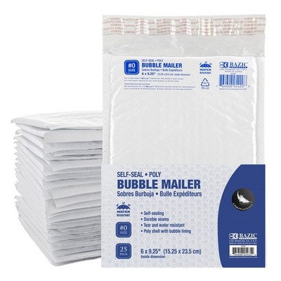 BAZIC PRODUCTS 9 25 0 Self Seal Closure White 6 Inch Count Functional Travel