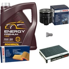 Produktbild - BOSCH Inspektionspaket 5 L MANNOL Energy Premium 5W-30 für VW Golf IV 1J1 1.4