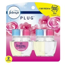 Febreze Plug In Air Freshener, Odor-Fighting Oil Refill 2 PACK 4 TOTAL 