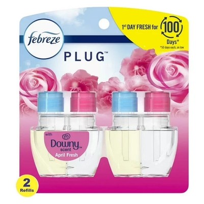 Febreze Plug In Air Freshener, Odor-Fighting Oil Refill**2 PACK=4 TOTAL**