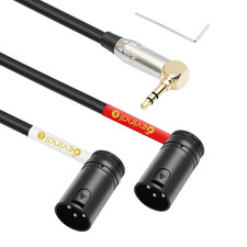 Right-Angle 1/8" " to Dual Rotatable XLR Cable 3.5Mm Adjustable-Angle Microphone
