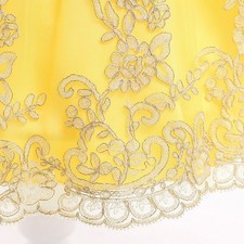 Girls Yellow Formal Dress for Piano Recital, Wedding, Party