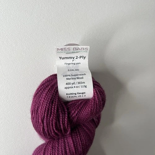 Miss Babs Wild Iris Yummy 2-Ply Fingering Yarn 100% SW Merino 400yd/115g image 3
