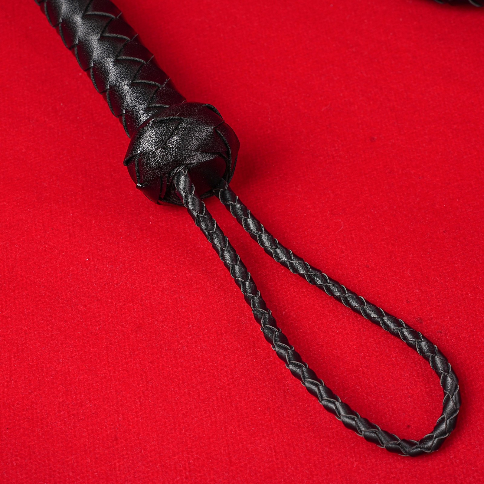 48.8in BDSM Sex Whip Spanking Handle Flogger Crop For Couples Torture Slave Game