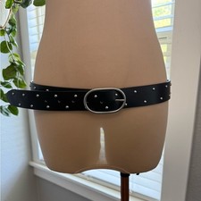 NWT Lucky Brand Double Studded Hip Leather Belt Size Large