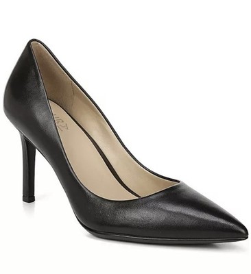 Nine West Elbee Pump Black Leather Pointed Toe High Heel Pump Women s size 7
