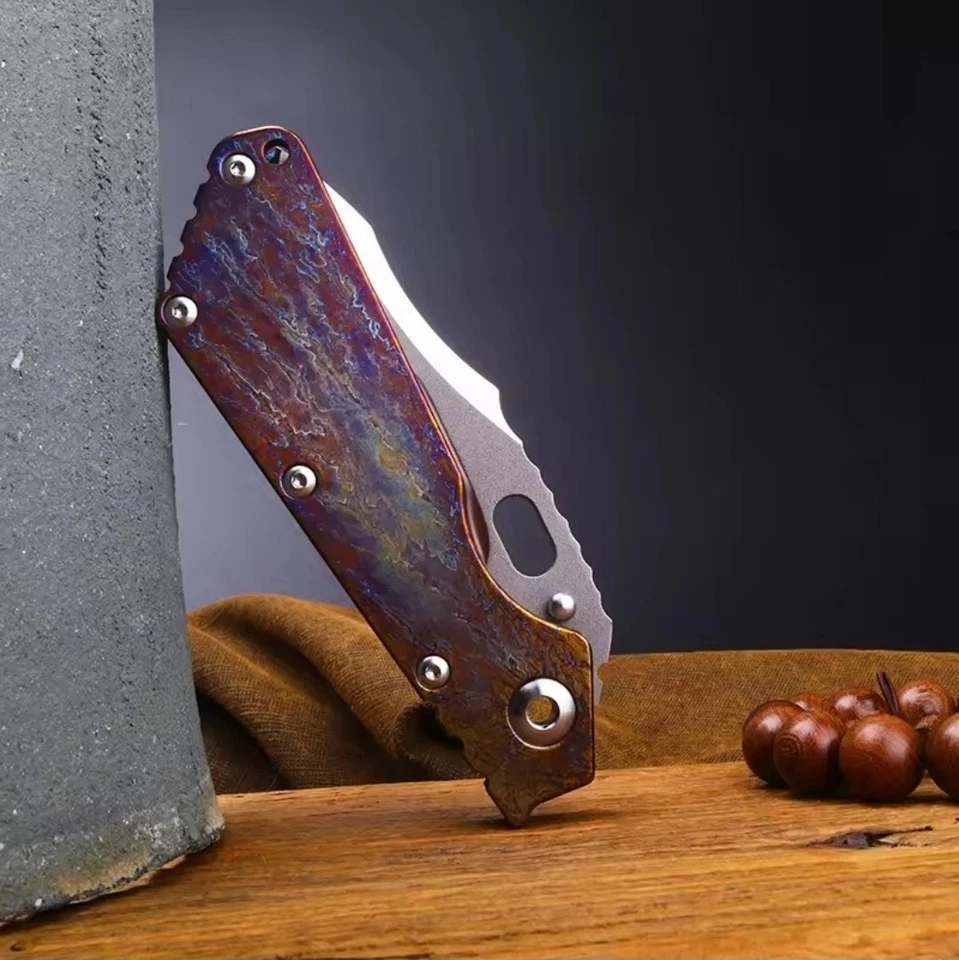 Blue Flame Titanium Folding Knife Multiple Uses High Quality - Image 2 of 4