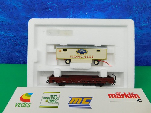 F03 Märklin H0 Güterwagen 46946 Flachwagen Circus Roncalli OVP TOP | Zustand: Gebraucht
