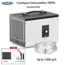 ALORAIR 70 PPD Crawlspace Dehumidifier for Basement Warehouse Garage 1,000 sq ft