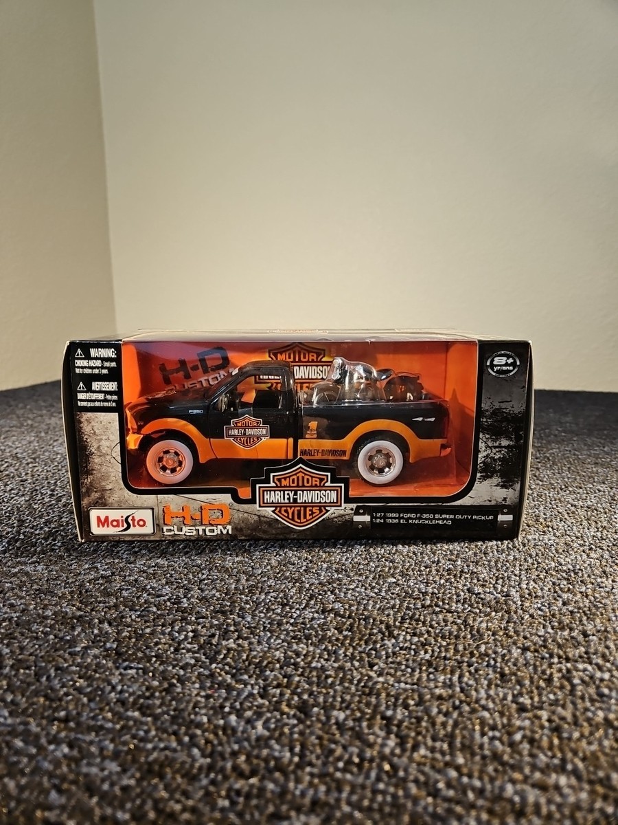 Maisto Set Ford F-350 1:27 Con Harley-Davidson 1936 Knucklehead 1:24 - Foto 5