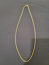 gold tone rope necklace chain