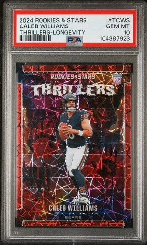 2024 PANINI ROOKIES & STARS THRILLERS LONGEVITY #TCWS CALEB WILLIAMS RC PSA 10