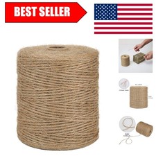 Eco-Friendly Natural Jute Twine, 984 Feet x 2mm - Perfect for Crafts Gardening