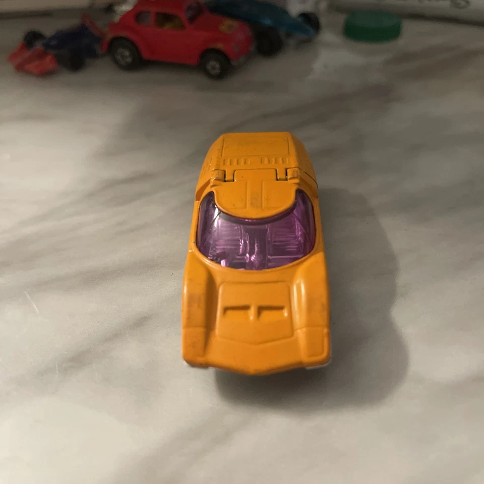 1971 Vintage Matchbox #66 Lesney Car Orange Mazda RX500 Superfast purple glass - Image 3 of 4