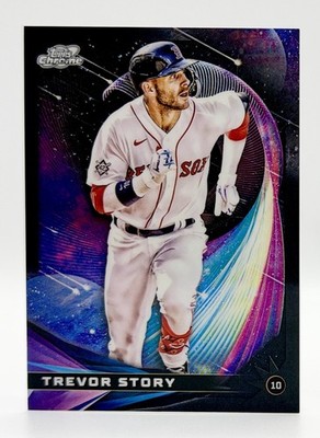 2022 Topps Cosmic Black Eclipse Star Gazing Trevor Story 4/10 Boston Red Sox