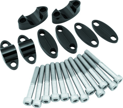 BikeMaster Aluminum Handlebar Riser 1 inch for Powersports Bikes - Black