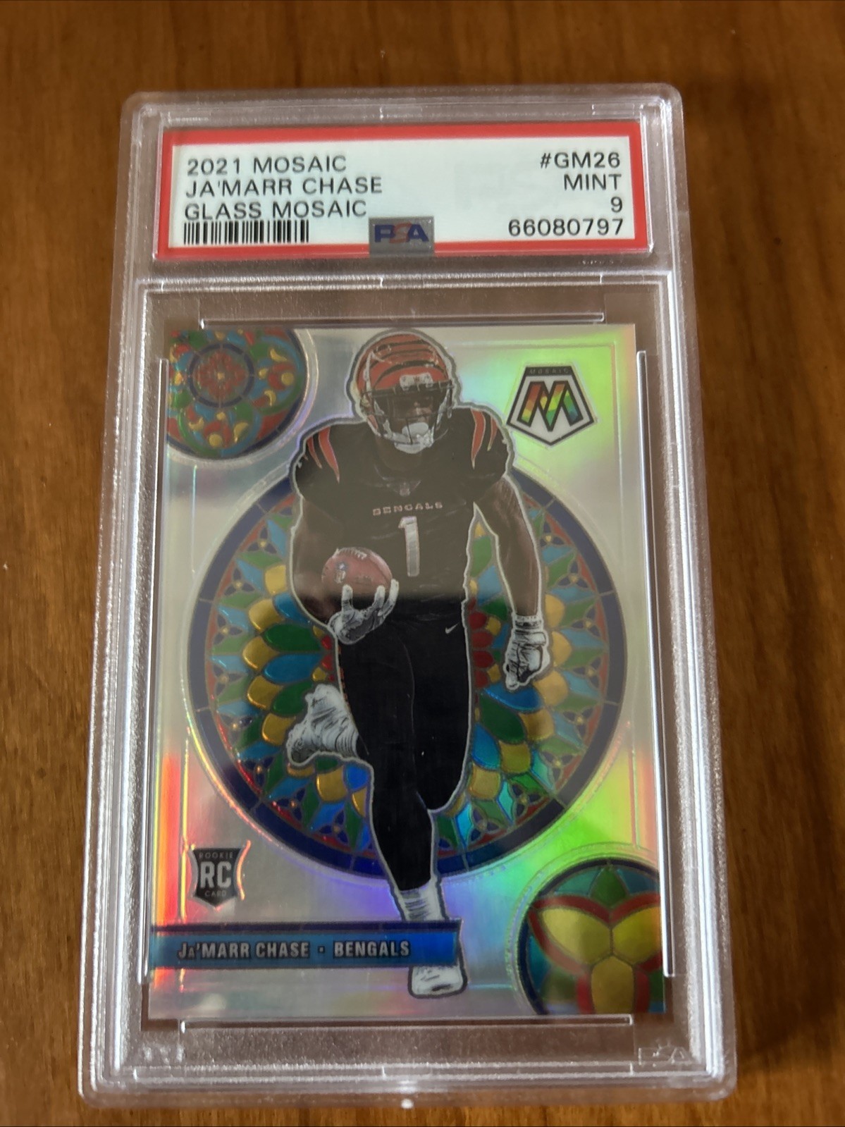 2021 Panini Mosaic - Glass Mosaic Ja'Marr Chase #GM-26 (RC)