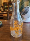 Foxden Farms Pure Guernsey Milk Glass Bottle Quart Vintage