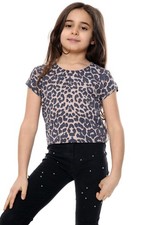 Girls Crop Top Leopard Print