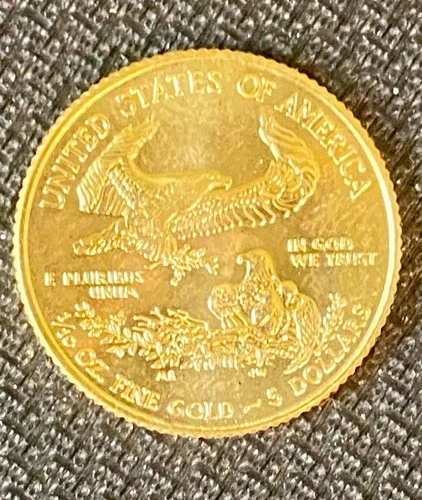 1/10 oz Gold 2009 American Gold Eagle Coin $5 BU