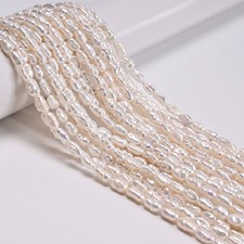 White Fresh Water Pearl Irregular Nugget Chunk Beads Size 6-8x9-12mm 15.5'' Strd