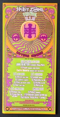   Original SPIRIT ZONE Festival Flyer 1995 Juno Reactor Hamburg Goa Trance 90s