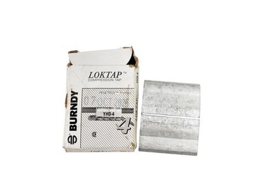 BURNDY YHD-4 LOKTAP Compression Tap 2-Port Crimp Copper Alloy Silver USA