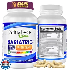 Shiny Leaf Bariatric Multivitamin Without Iron - Vitamins for Gastric Bypass 