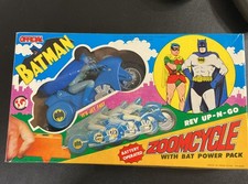 BATMAN BATCYCLE ZOOMCYCLE CAR JAPAN - HONG KONG 1977 BOXED