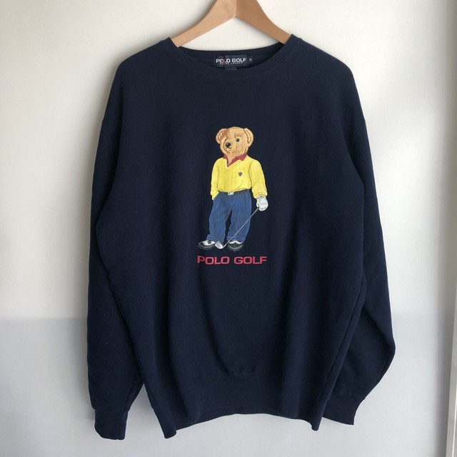 Vintage Polo Golf Bear Ralph Lauren Sweater Sweatshirt Graphic Logo Size M | eBay