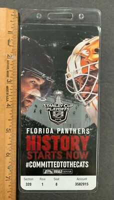 2016 NHL HOCKEY FLORIDA PANTHERS STANLEY CUP PLAYOFFS MEDIA TICKET (AA ...