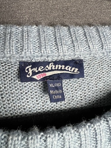 FFRESHMAN 1996 Knit Acrylic Blend Sweater Colorful Pattern Junior Size XL 16 - Picture 4 of 8