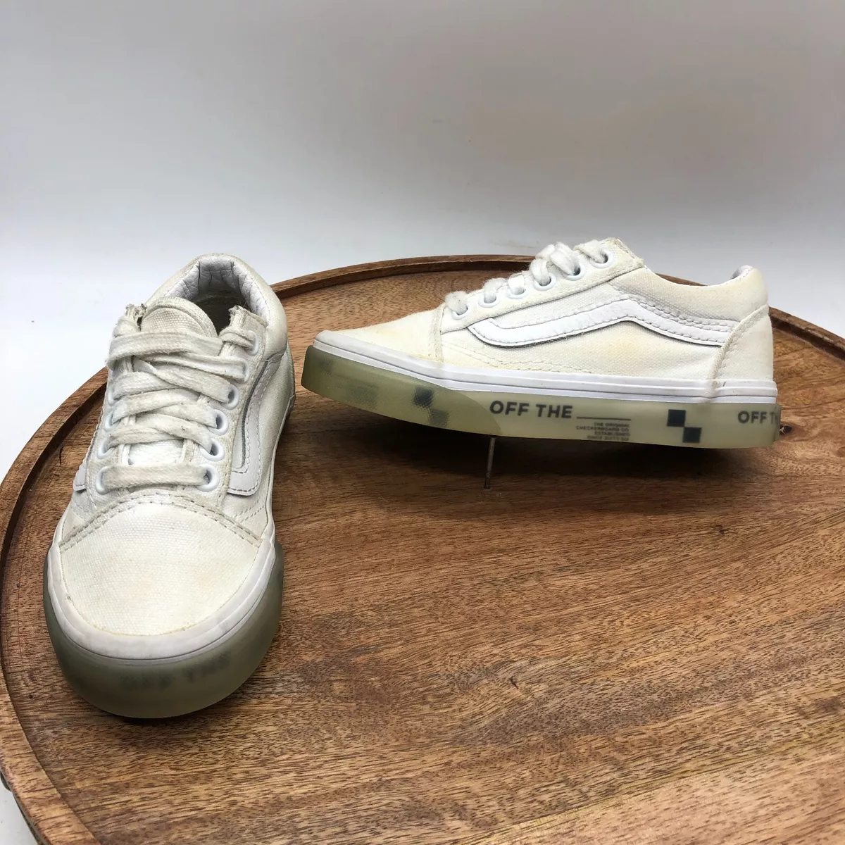 Kids white old skool vans sale