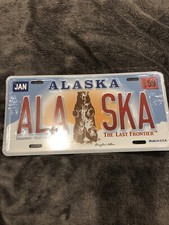 Alaska Collectable Metal License Plate- Made In USA!!!