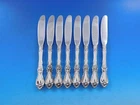 Royal Rose by Wallace Sterling Silver Butter Spreader HH Modern Set of 8 pcs