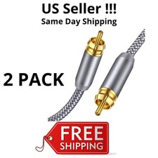 2 Pack High End Professional RCA Male To Male Balanced Cable Microphone Speaker