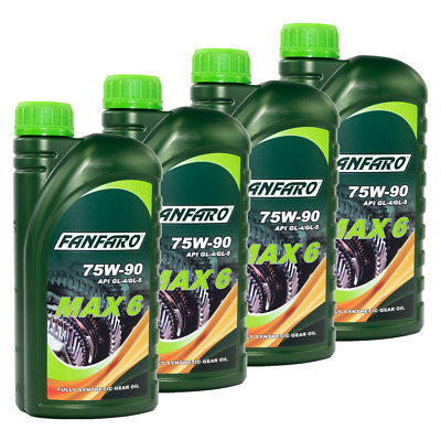 FANFARO Getriebeöl Schaltung MAX 6 75W-90 GL-4/ GL-5 4x 1 Liter Aeon CAN-AM Rex
