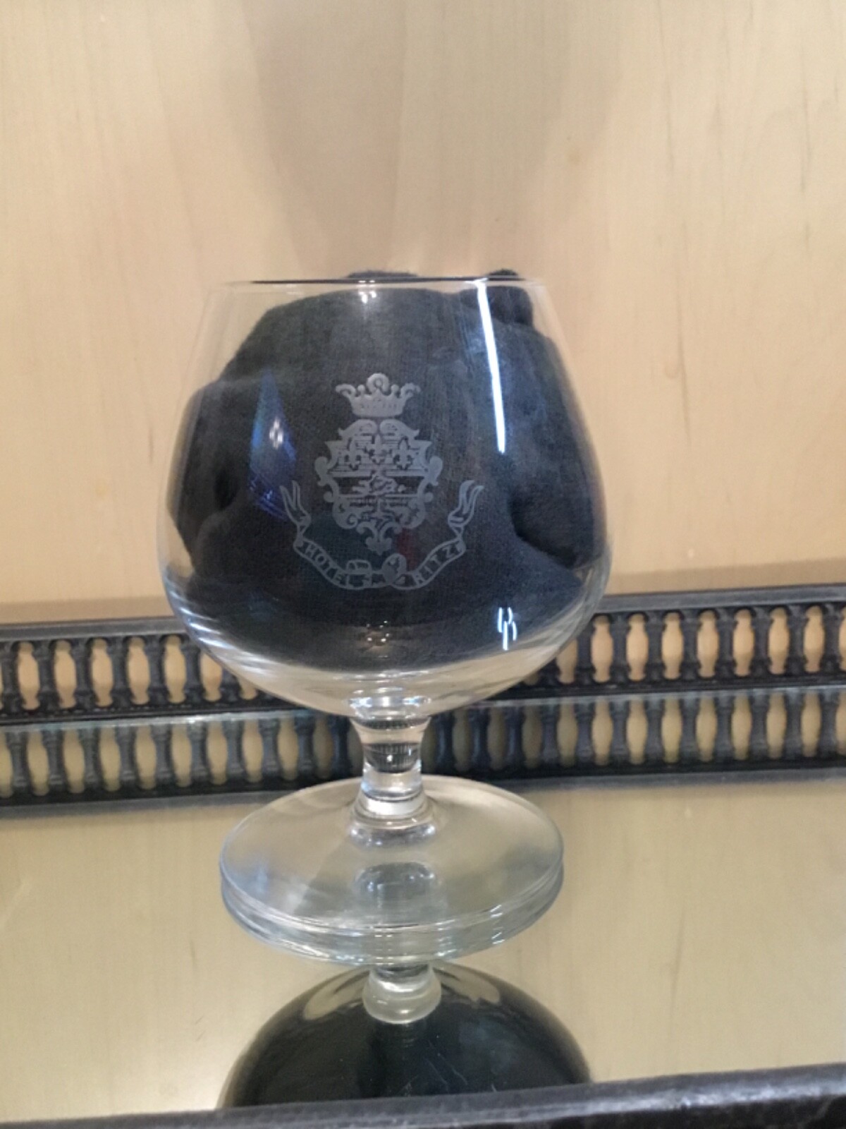 Hotel Ritz Paris Brandy Snifter Glass Crest Vintage eBay