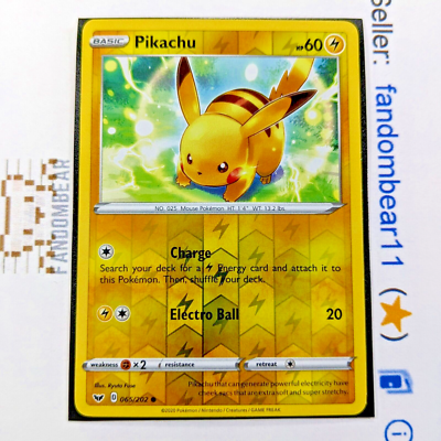 pokemon sword and shield pikachu card Pikachu Pokemon Celebrations Classic Full Art Holo #005 TAG 8.5 main image 0