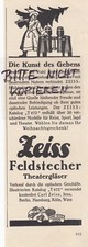 JENA, Werbung 1926, Carl Zeiss Jena Feldstecher Theatergläser