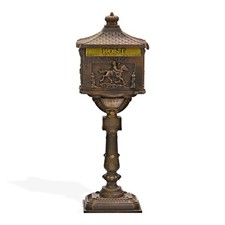 Standbriefkasten ANTIK bronze Alu-Guss kunstvoll Briefkasten Postkasten