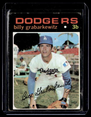 85   スティーブンステイルバーグ 1971 Topps #85 Billy Grabarkewitz Los Angeles Dodgers VG