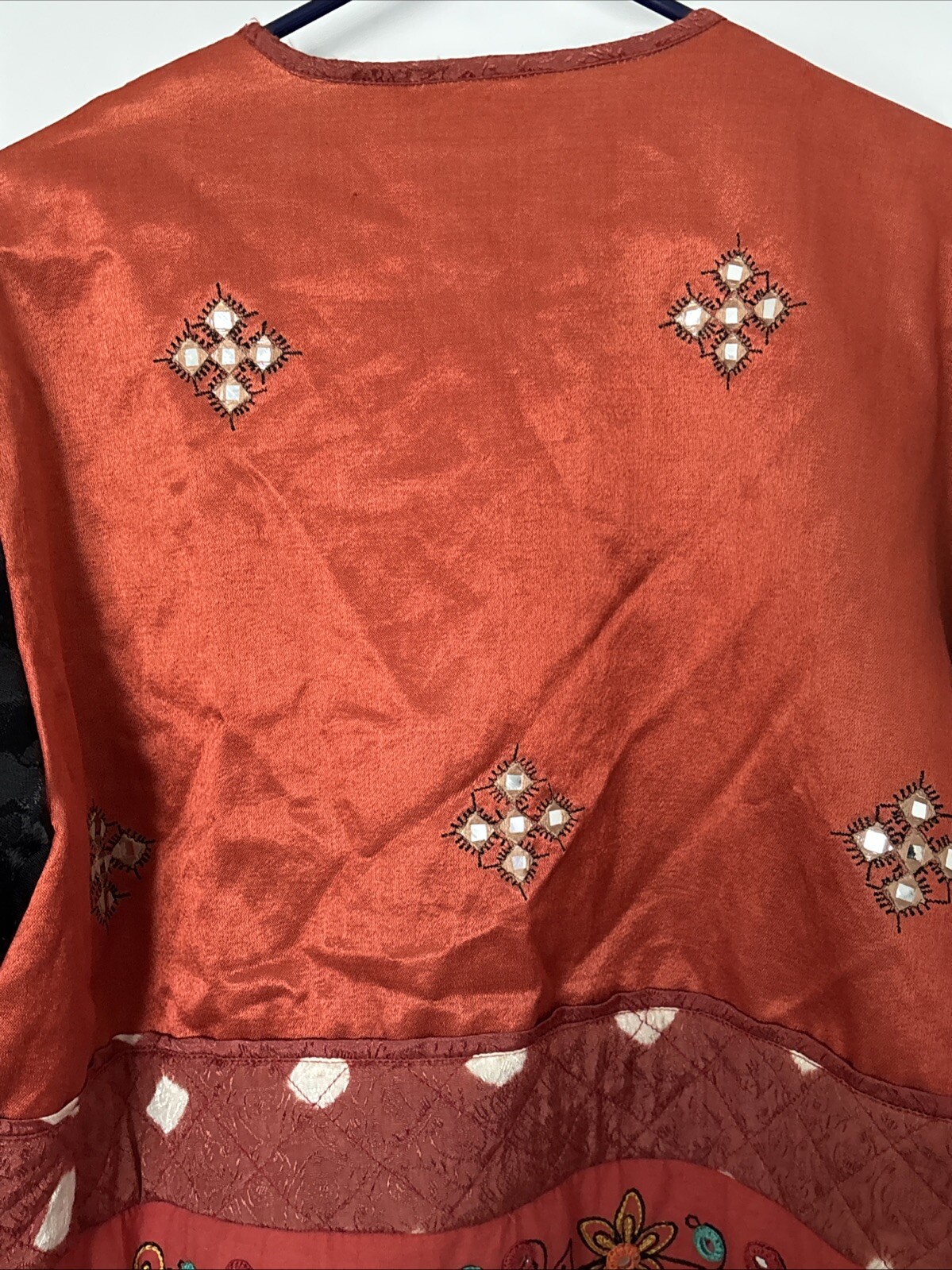 Flashback Rust/Orange Patchwork Embroidered Jacke… - image 10