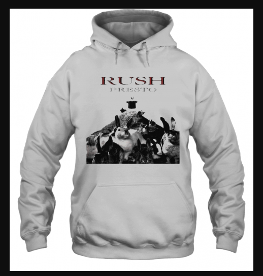 Rush Band Presto Rabbit Album Hoodie, shirt US size